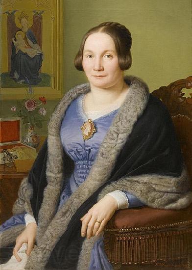 Franz Ittenbach Portrait of Margarete von Soist. Signed and dated Spain oil painting art